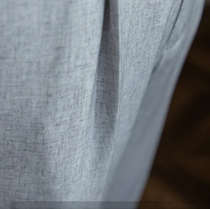 Ash Grey Signature Buttoned GURKHA PANTS by Ellegance