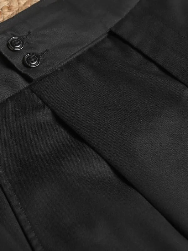 Black Signature Buttoned GURKHA PANTS by Ellegance