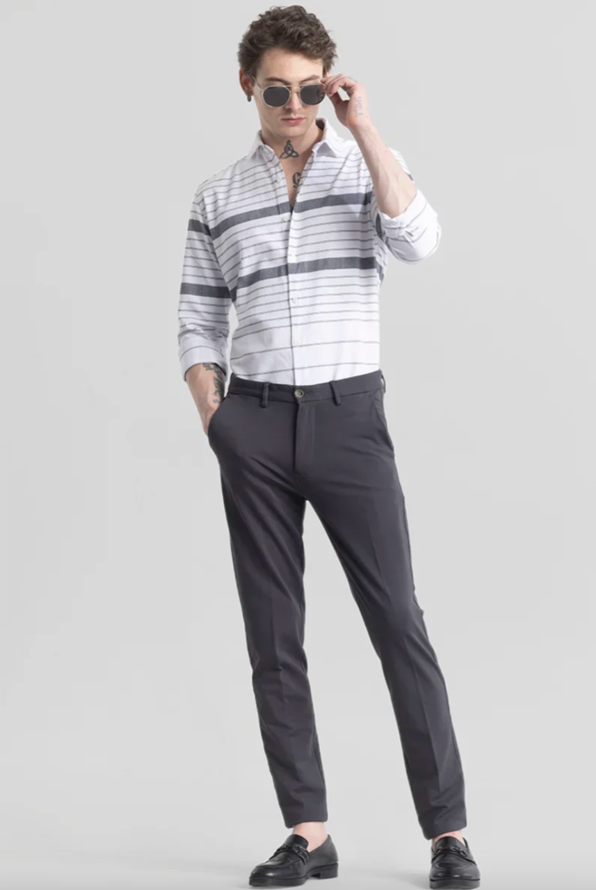 Flexi Casual High Stretch Trousers by ELLEGANCE