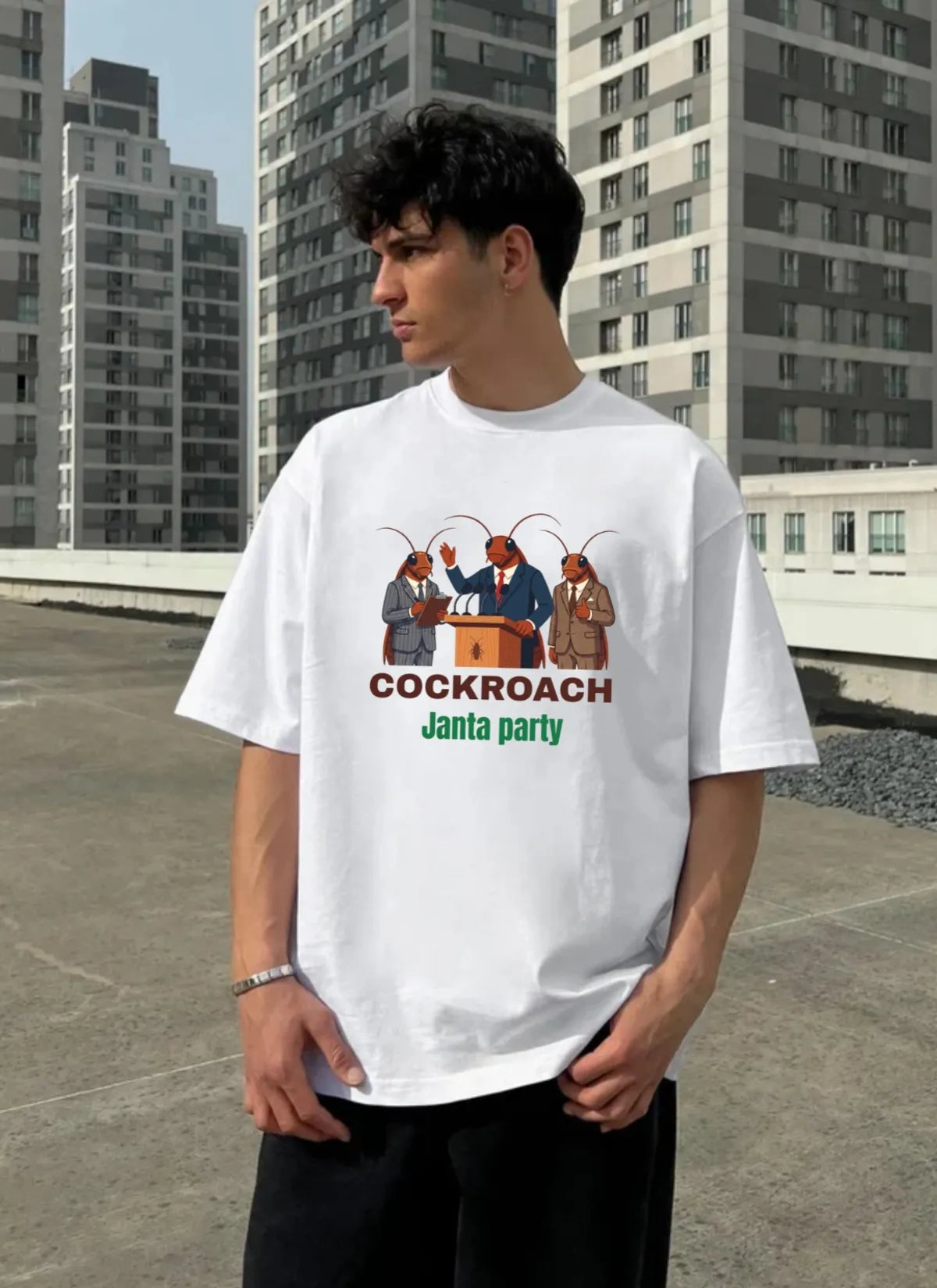 Cockroach Janta Party Oversized T-Shirt