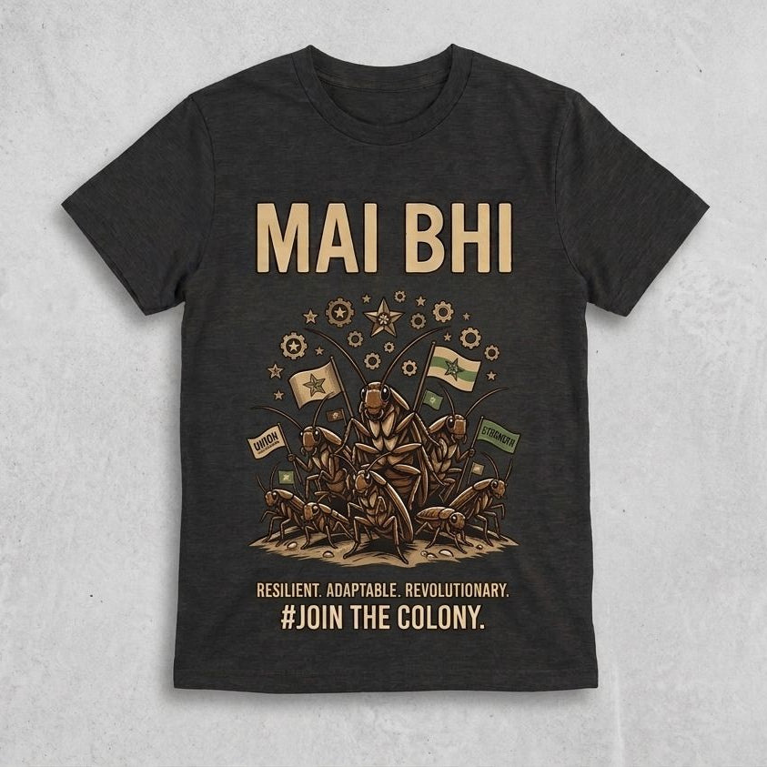 MAI BHI #JOIN THE COLONY | Cockroach Janta Party Oversized T-Shirt